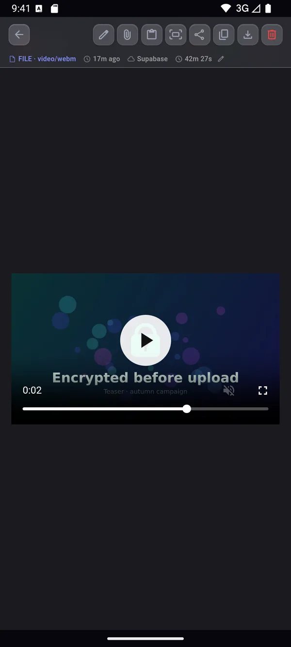 在设备上解密的视频